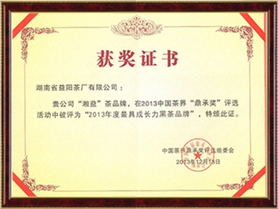 年最具成長(cháng)力黑茶品牌